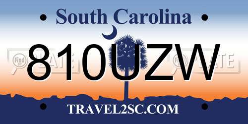 810UZW South Carolina License Plate