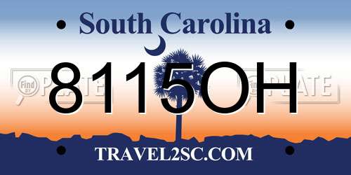 8115OH South Carolina License Plate
