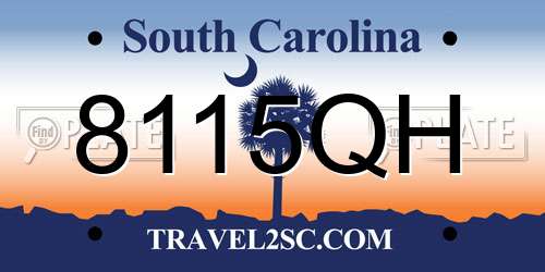 8115QH South Carolina License Plate