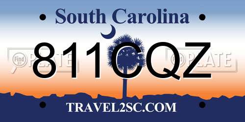 811CQZ South Carolina License Plate