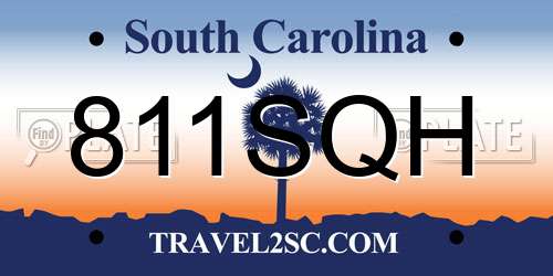 811SQH South Carolina License Plate
