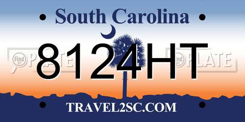 8124HT South Carolina License Plate