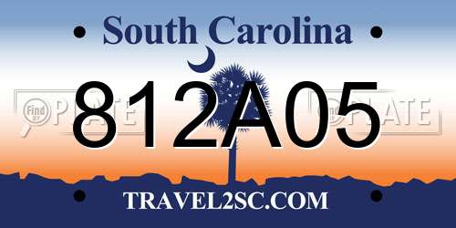 812A05 South Carolina License Plate
