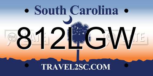 812LGW South Carolina License Plate