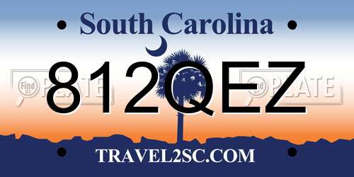 812QEZ South Carolina License Plate