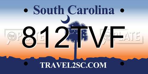 812TVF South Carolina License Plate