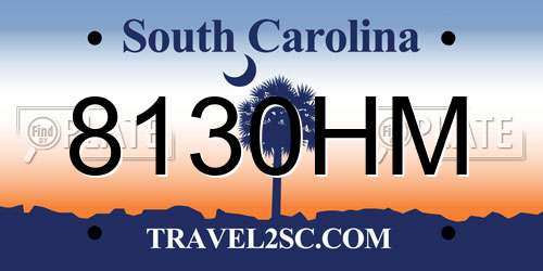 8130HM South Carolina License Plate