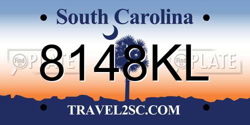 8148KL South Carolina License Plate