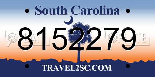 8152279 South Carolina License Plate