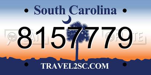 8157779 South Carolina License Plate