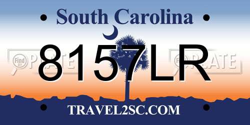8157LR South Carolina License Plate