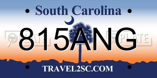 815ANG South Carolina License Plate