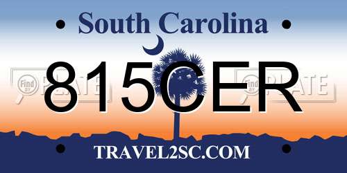 815CER South Carolina License Plate