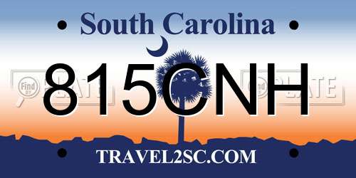 815CNH South Carolina License Plate