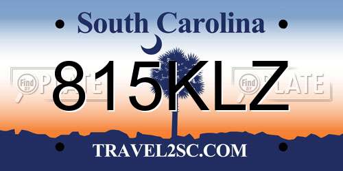 815KLZ South Carolina License Plate