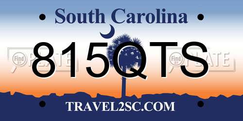 815QTS South Carolina License Plate