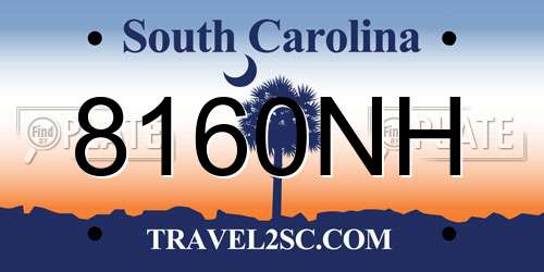 8160NH South Carolina License Plate