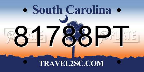 81788PT South Carolina License Plate