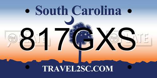 817GXS South Carolina License Plate