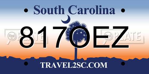 817OEZ South Carolina License Plate