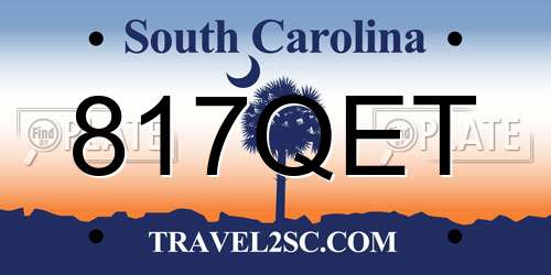 817QET South Carolina License Plate