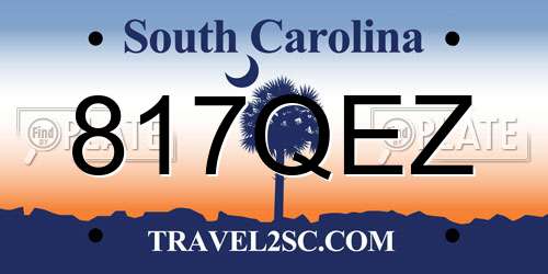 817QEZ South Carolina License Plate