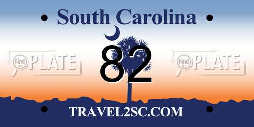 82 South Carolina License Plate