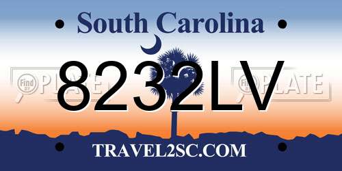 8232LV South Carolina License Plate