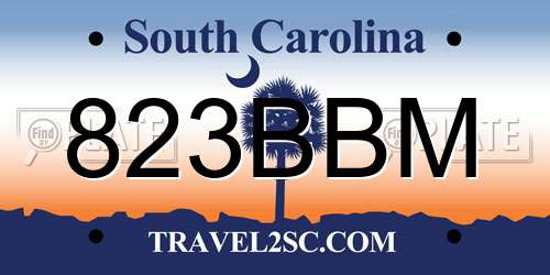 823BBM South Carolina License Plate