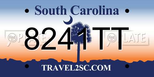 8241TT South Carolina License Plate
