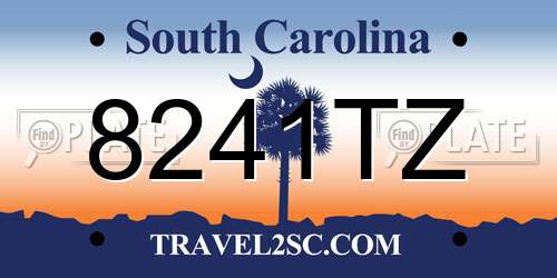 8241TZ South Carolina License Plate