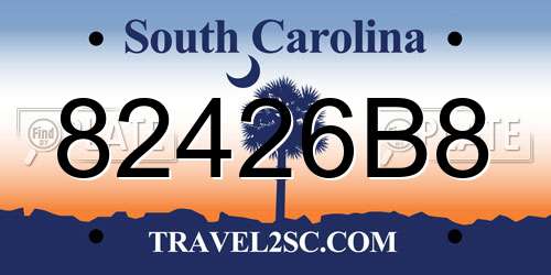 82426B8 South Carolina License Plate