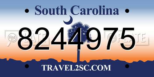 8244975 South Carolina License Plate