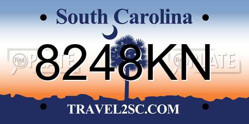 8248KN South Carolina License Plate