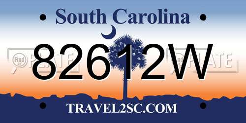 82612W South Carolina License Plate