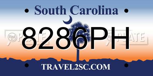 8286PH South Carolina License Plate