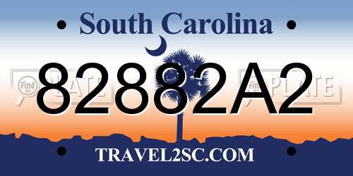 82882A2 South Carolina License Plate