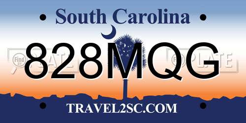 828MQG South Carolina License Plate