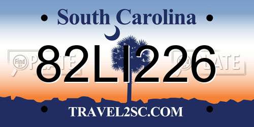 82LI226 South Carolina License Plate