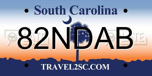 82NDAB South Carolina License Plate