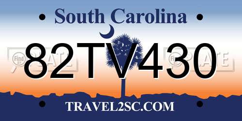 82TV430 South Carolina License Plate