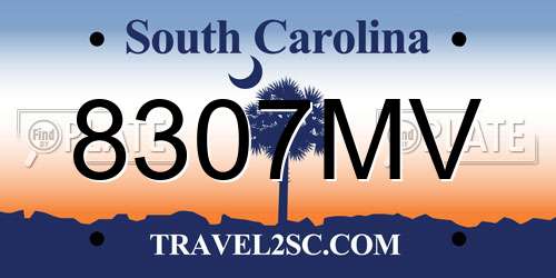 8307MV South Carolina License Plate