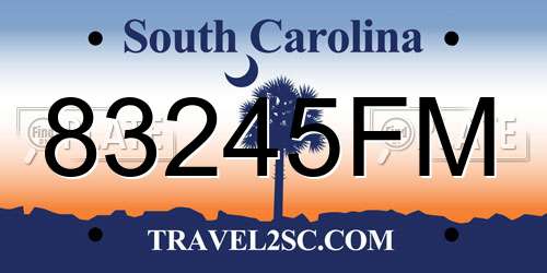 83245FM South Carolina License Plate