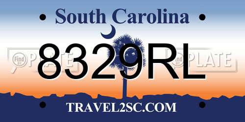 8329RL South Carolina License Plate
