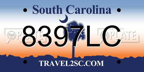 8397LC South Carolina License Plate