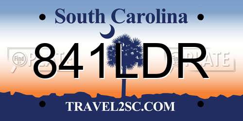 841LDR South Carolina License Plate