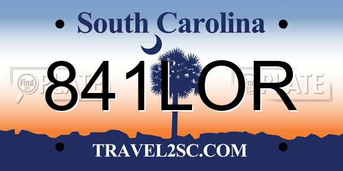 841LOR South Carolina License Plate