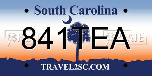 841TEA South Carolina License Plate