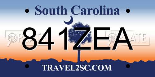 841ZEA South Carolina License Plate