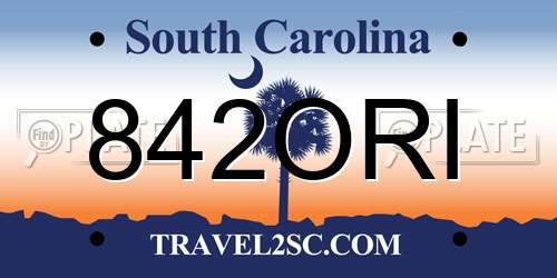 842ORI South Carolina License Plate